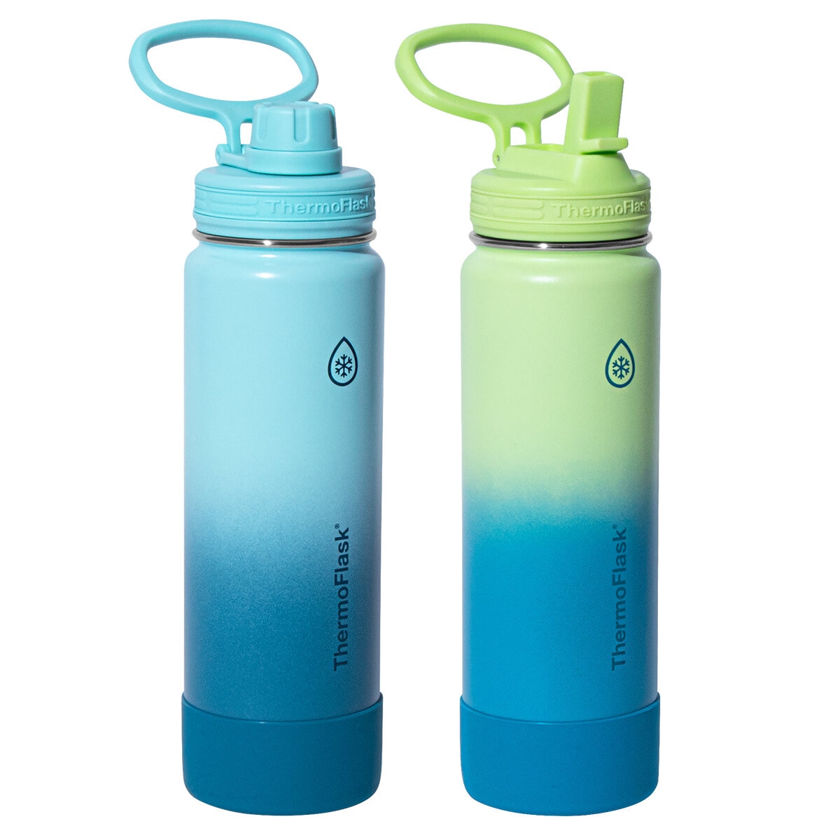 Thermoflask 2 Pack Water Bottle 24oz Ocean Waves & Lemonade