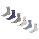 DKNY Women's Patterned Socks, 6 Pack in 3 Designs