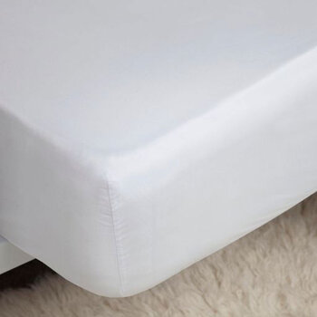 Belledorm Bamboo White Fitted Sheets in 4 Sizes