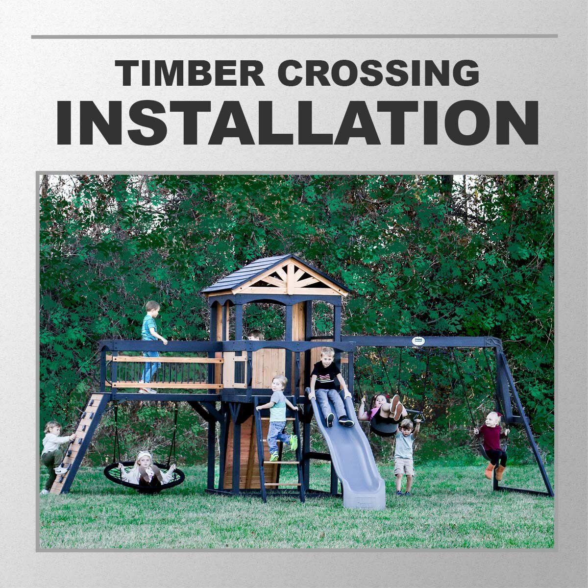 Installation Service for #528867 Backyard Discovery Timber Crossing Swing Set