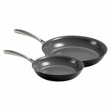 Tramontina Ceramic Hard Anodised Fry Pan Set, 2 Piece Tramontina Ceramic Hard Anodised Fry Pan Set, 2 Piece