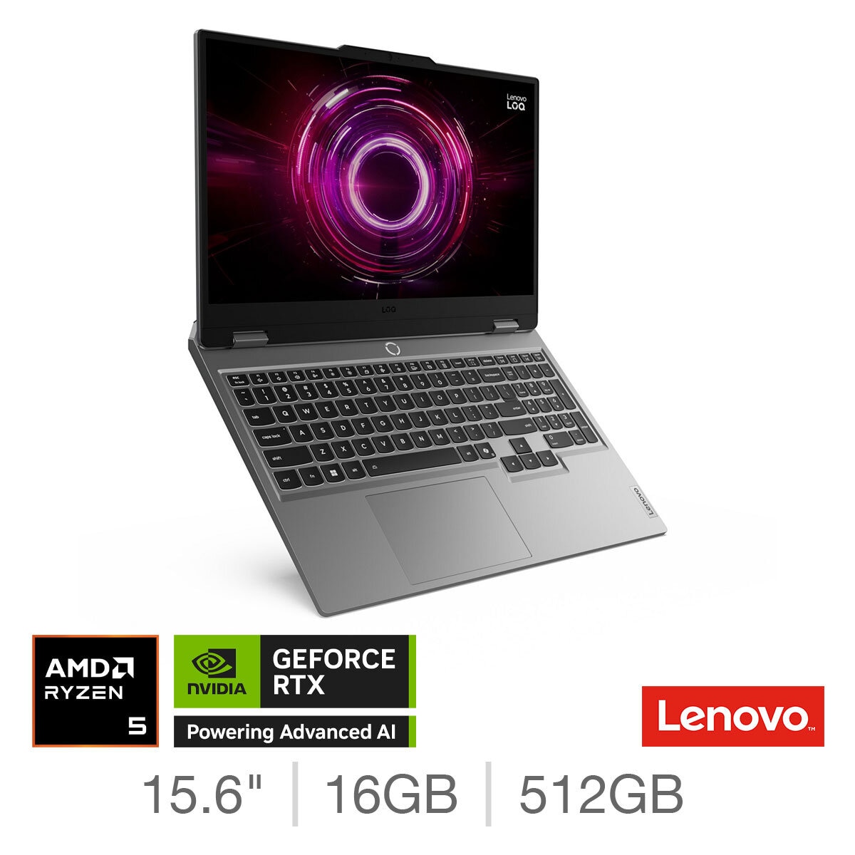 LOQ, AMD Ryzen 5,16GB RAM,512GB SSD,NVIDIA GEFORCE RTX 5050,15.6 Inch Gam