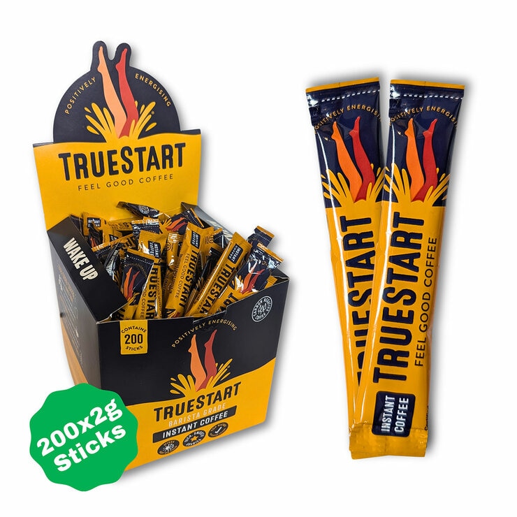 True Start Barista Grade Instant Coffee Sticks, 200 x 2g True Start Barista Grade Instant Coffee Sticks, 200 x 2g
