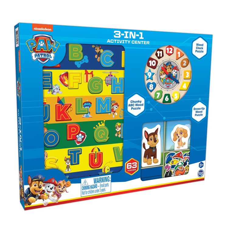 Paw Patrol 63 Pieces Children's 3-in-1 Wooden Activity Set (3+ Years) Paw Patrol 63 Pieces Children's 3-in-1 Wooden Activity Set (3+ Years)