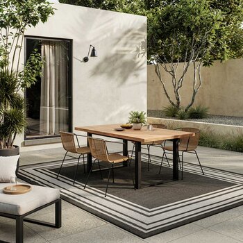 Nourison Horizon Border Indoor / Outdoor Rug in 2 Sizes, Black