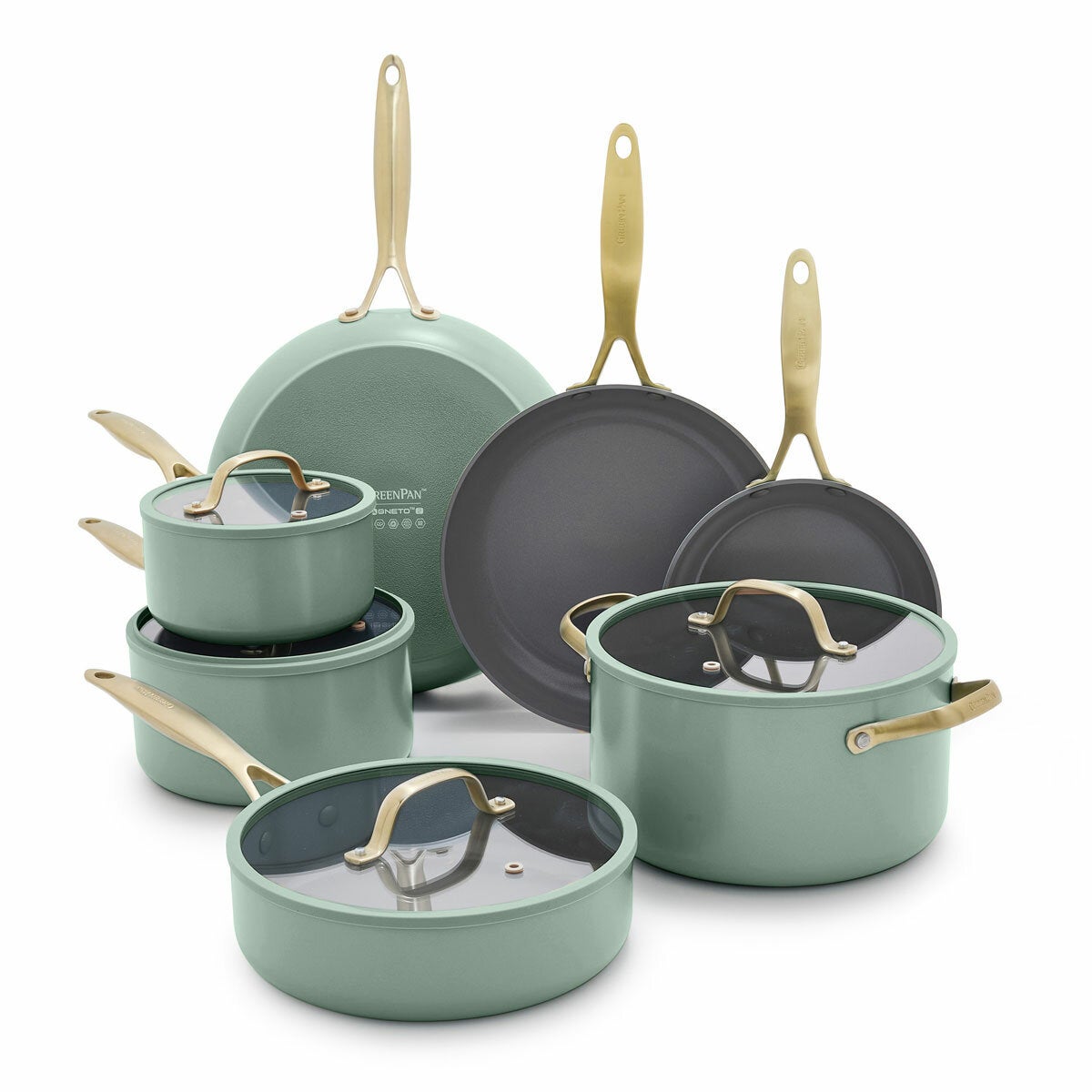 GreenPan Jewel Pro Cook Set, 15 Piece in 2 Colour Sets GreenPan Jewel Pro Cook Set, 15 Piece in 2 Colour Sets