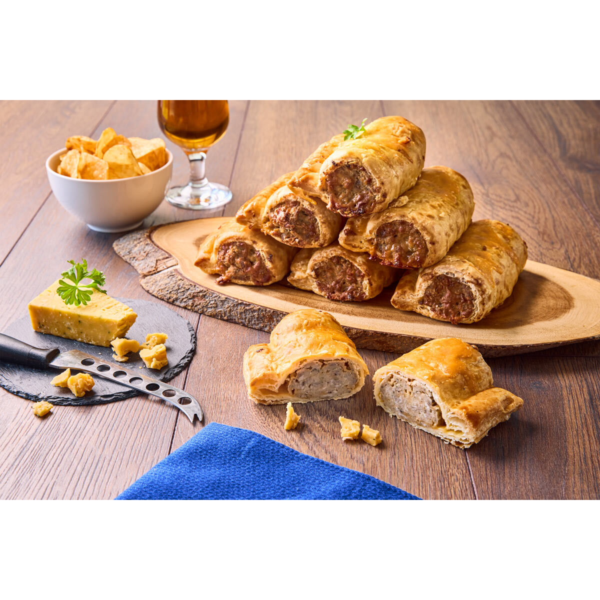 Pork and Cheddar Cheese Sausage Roll