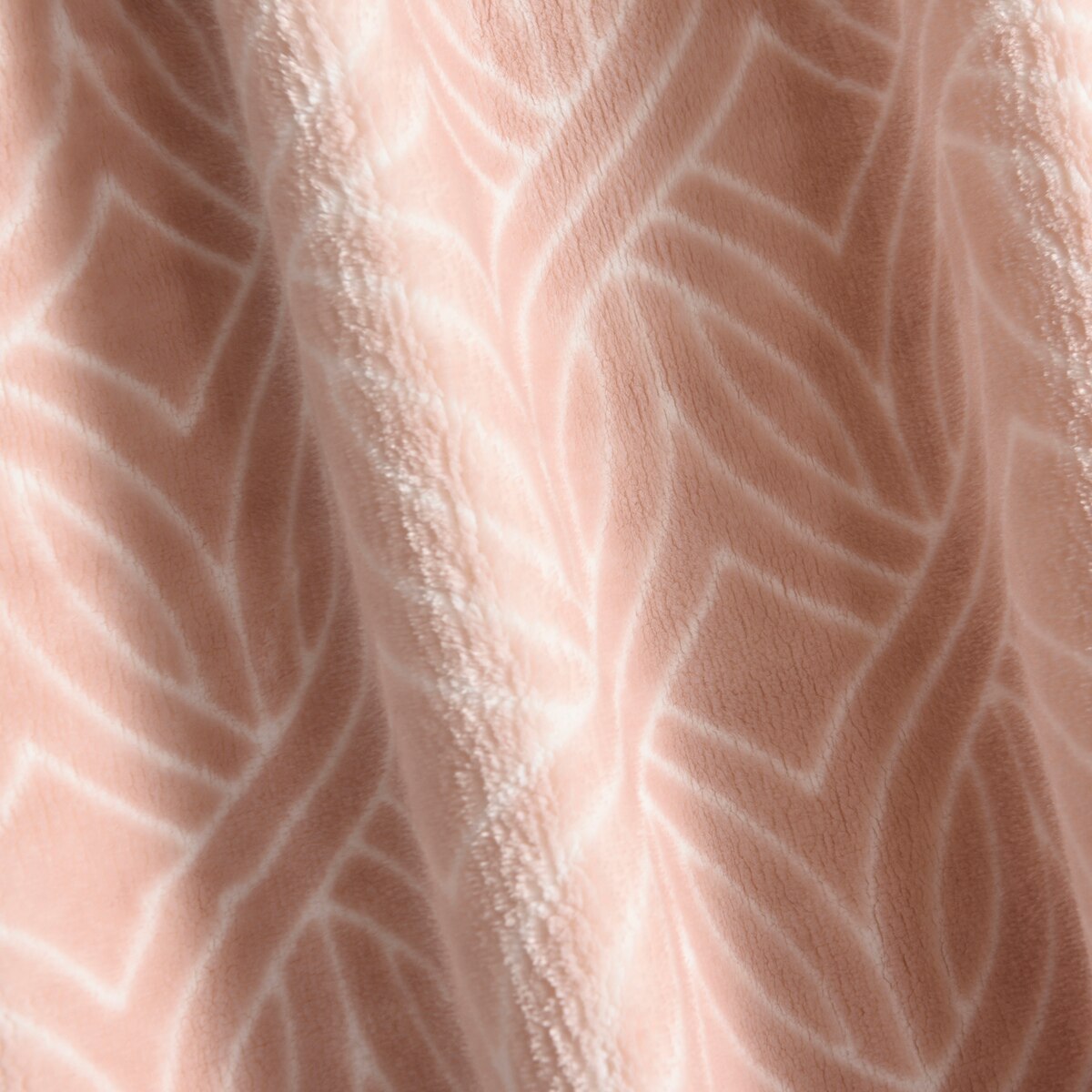 Life Comfort Urban Plush Throw in Pink Geometric, 152 x 177 cm Costco UK