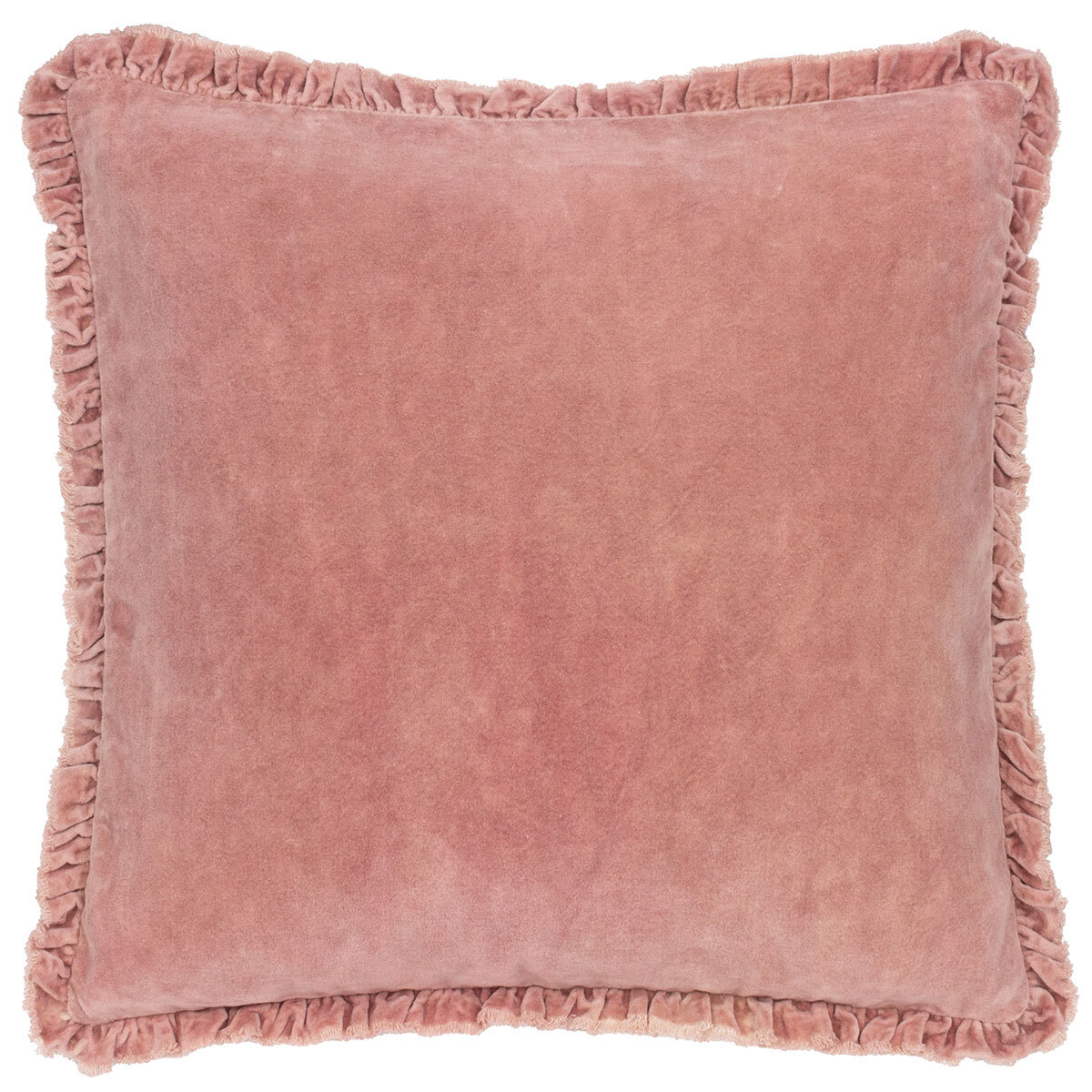Furn Bertie Velvet Feather Fill Cushion 2 Pack in Rose, 45 x 45 cm