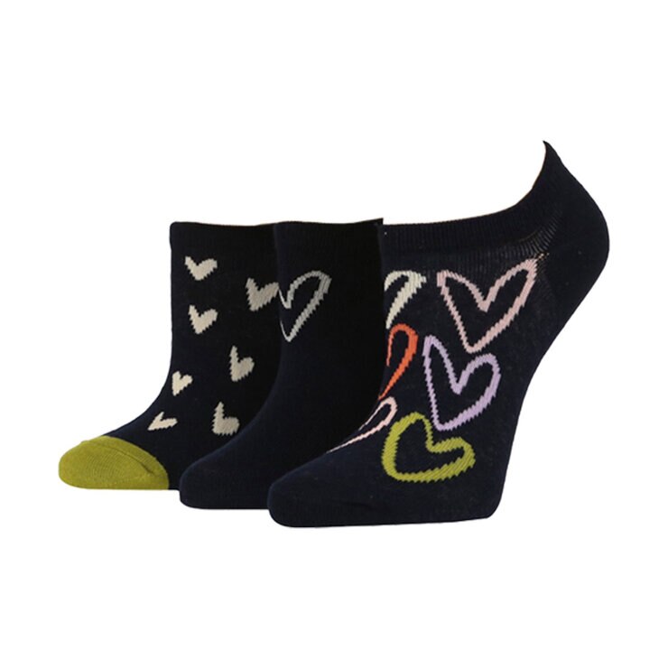 Caroline Gardner Ladies Trainer Sock 6 Pack in Navy