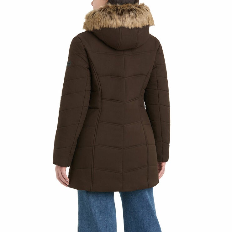 Sanctuary Women's Walker Coat with Faux Fur Hood