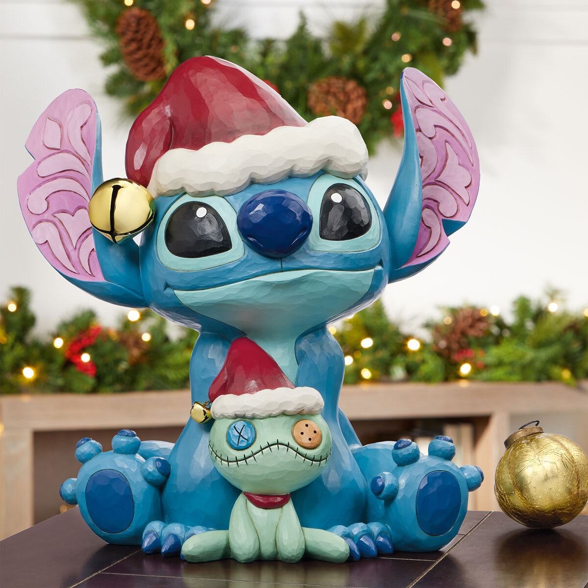 Christmas Stitch Hand painted Statue by Jim Shore