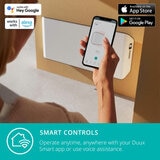 Lifestyle image of Edge 1000 Smart Convector Heater Gen 2 with smart control with Duux Smart app