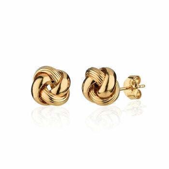 14ct Yellow Gold Love Knot Earrings