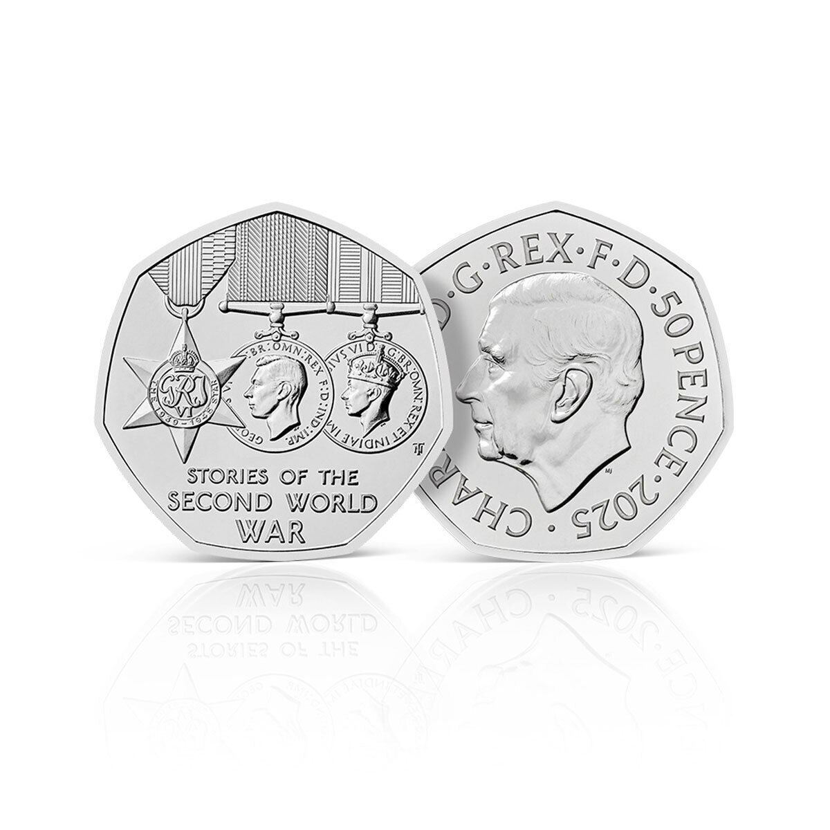 Stories of WWII 50p BU Coin and Stamps Coin Cover from Royal Mail® and The Royal Mint