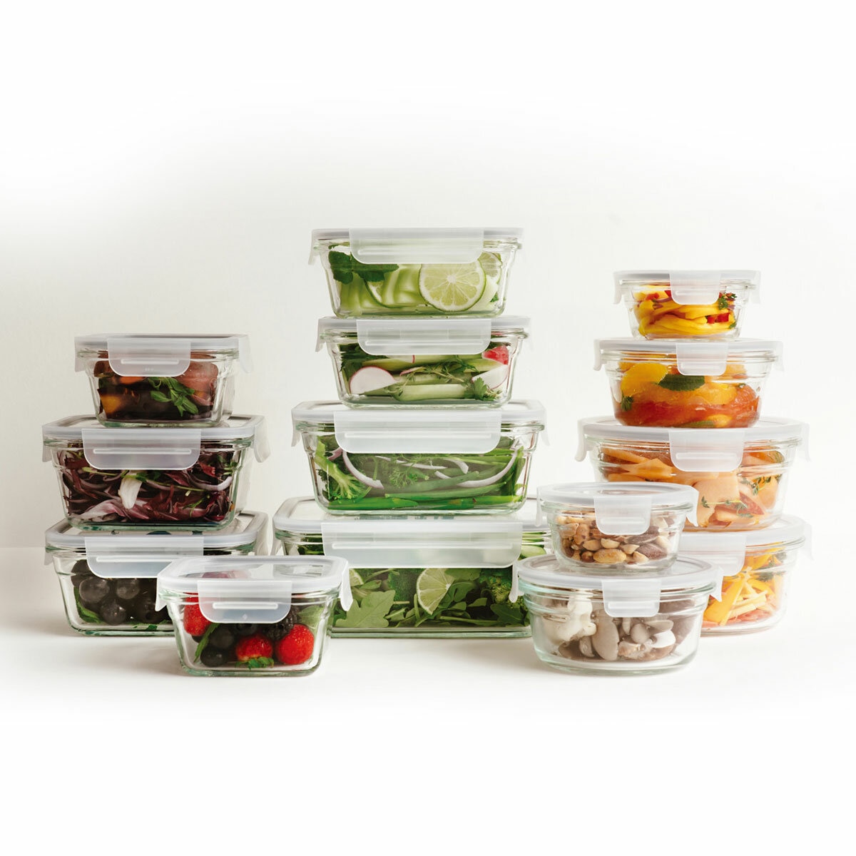 Glasslock Food Storage Set, 28 Piece