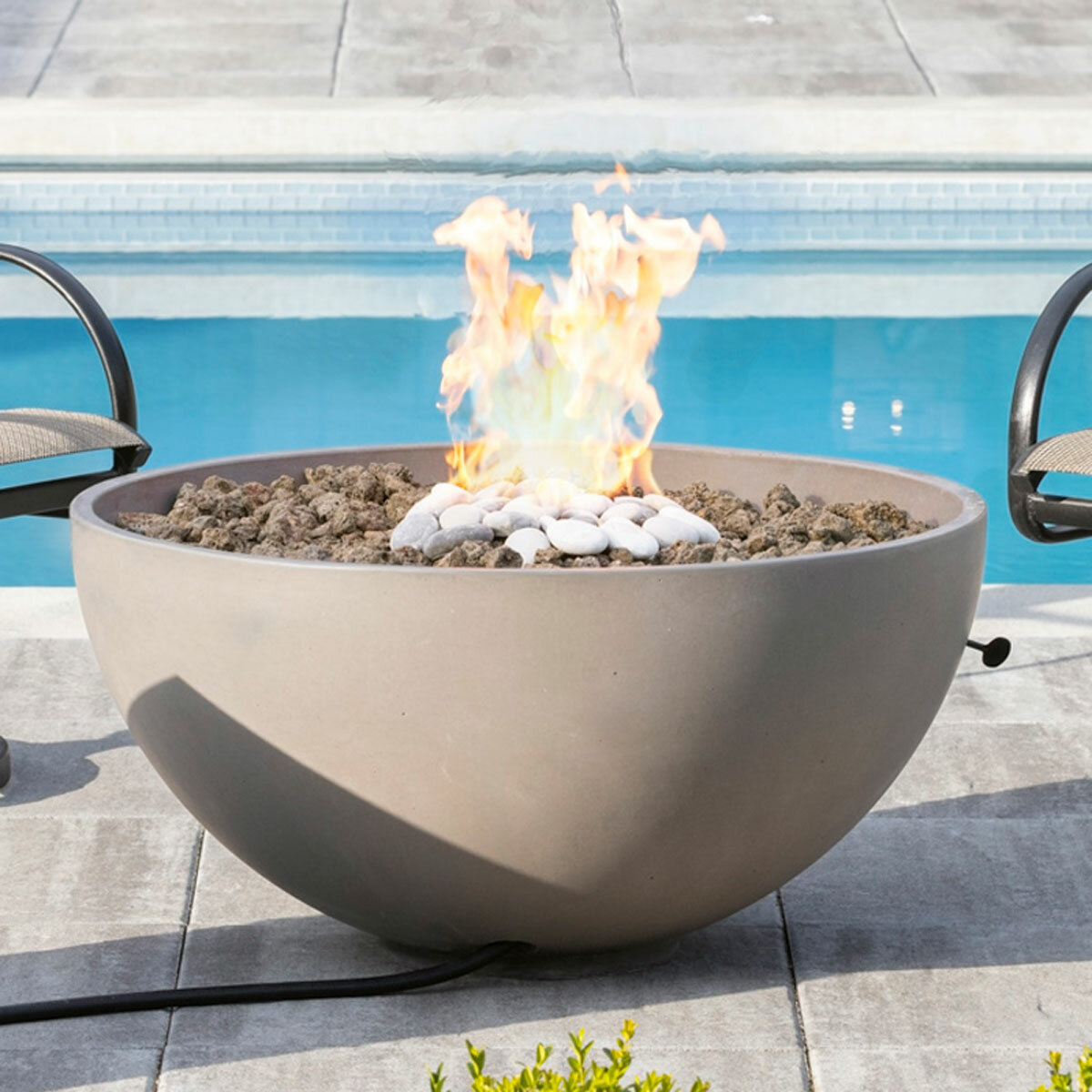 Solus Decor Hemi 19.6kW Gas Fire Bowl Bundle in Dark Grey