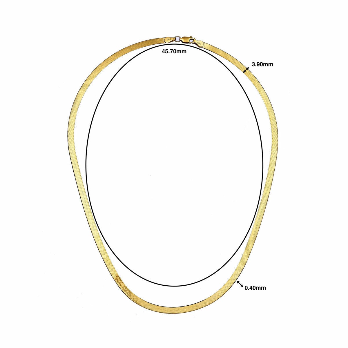 14ct Yellow Gold Herringbone Necklace 14ct Yellow Gold Herringbone Necklace