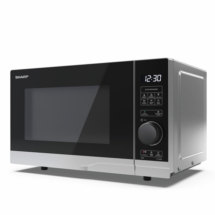 Side Profile of Sharp Compact 20 Litre 700W Solo Digital Microwave