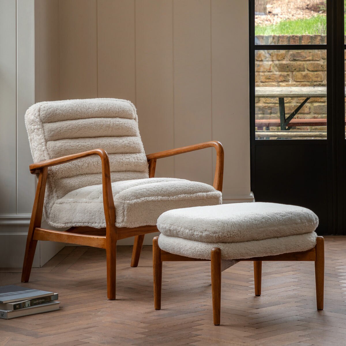 Gallery Datsun Sheepskin Fabric Armchair