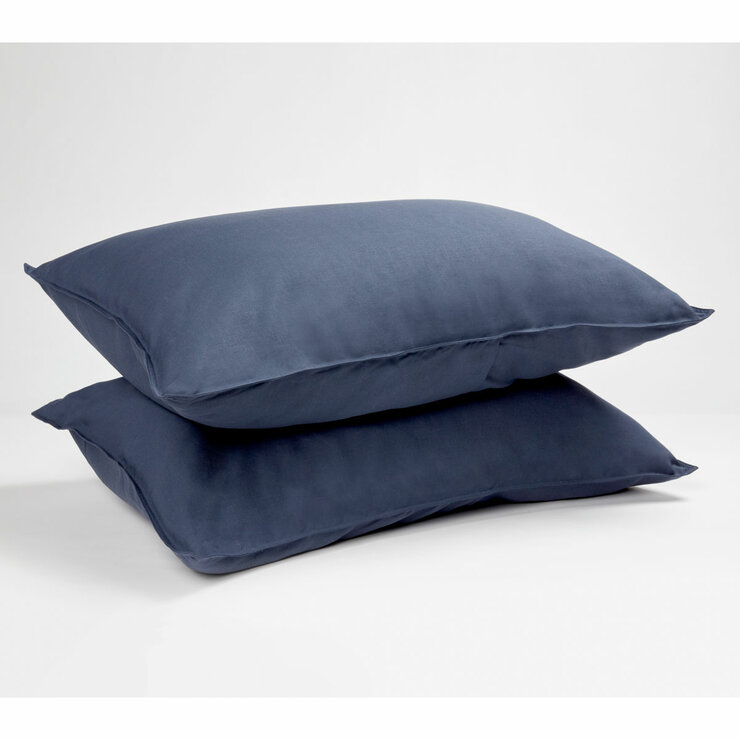 Panda Bamboo & French Linen Navy Duvet Cover Set in 3 Sizes Panda Bamboo & French Linen Navy Duvet Cover Set in 3 Sizes