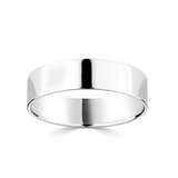 6.0mm Basic Light Court Wedding band. 18ct White Gold