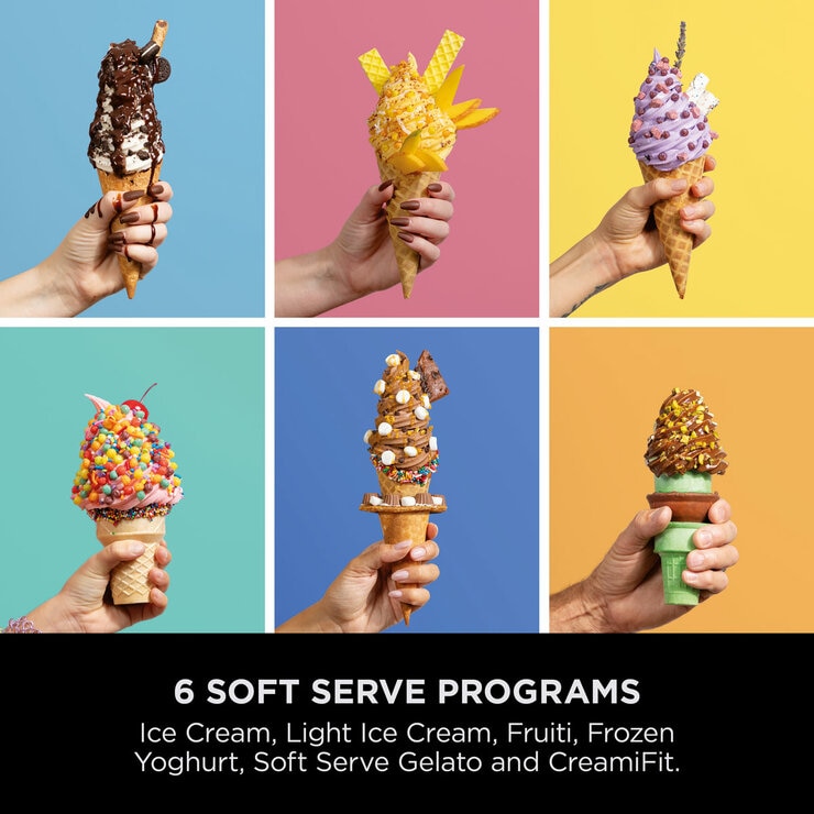 Descrictive image of Ninja Creami Swirl - 6 soft serve Programs