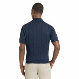 Chaps Men's Ribbed Knit Polo in Navy Chaps Men's Ribbed Knit Polo in Navy