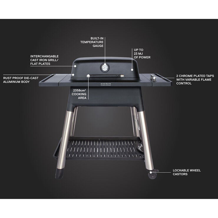 Everdure Force 2 Burner Gas Barbecue in Graphite