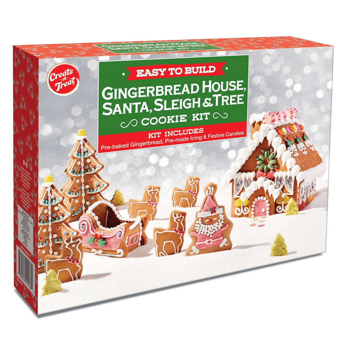 Carboard box with snow scene ont he front