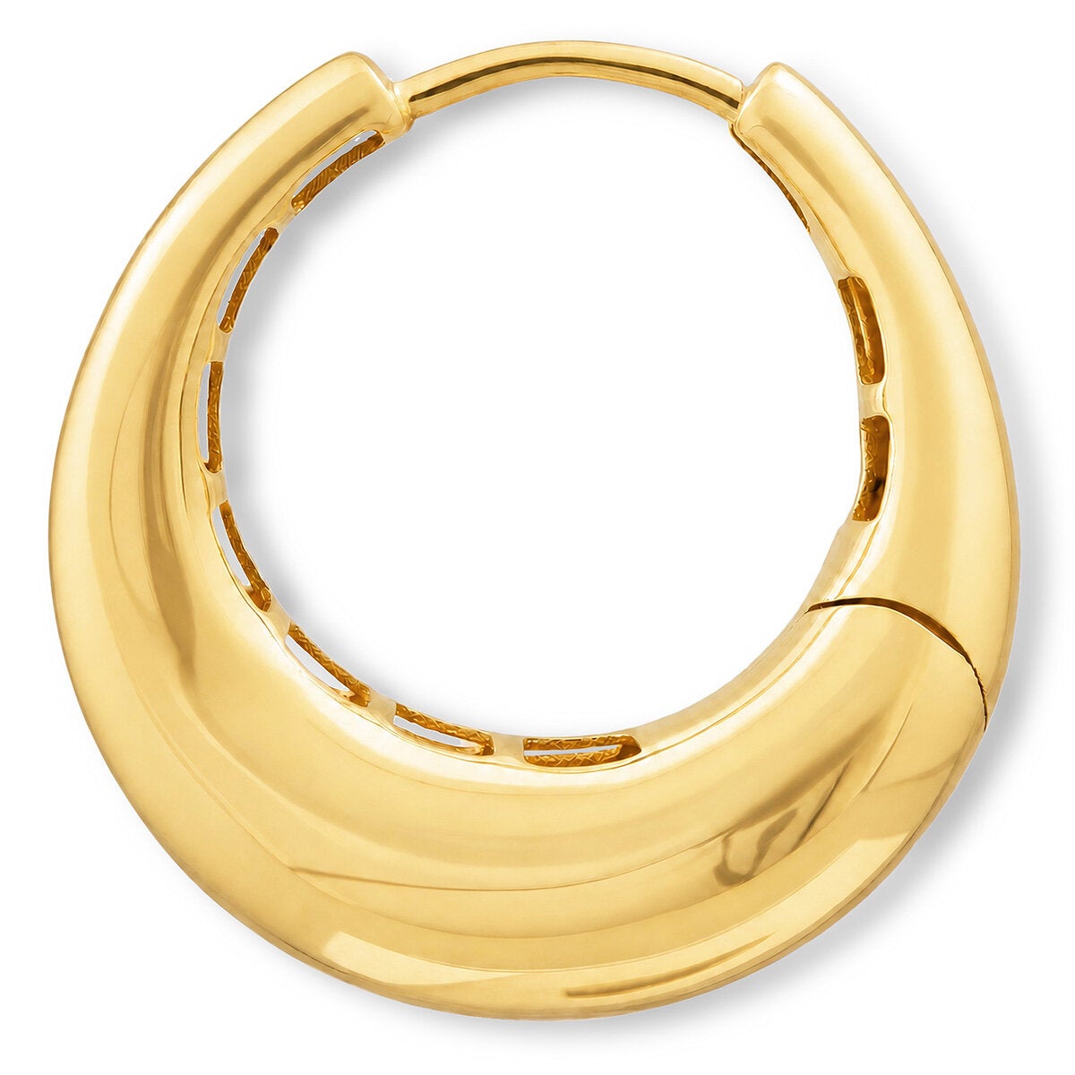 14ct Yellow Gold Wave Hoop Earrings 14ct Yellow Gold Wave Hoop Earrings
