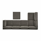 Thomasville Fallon Grey 6 Piece Modular Fabric Sofa