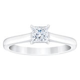 0.50ct Princess Cut Diamond Solitaire Ring, Platinum