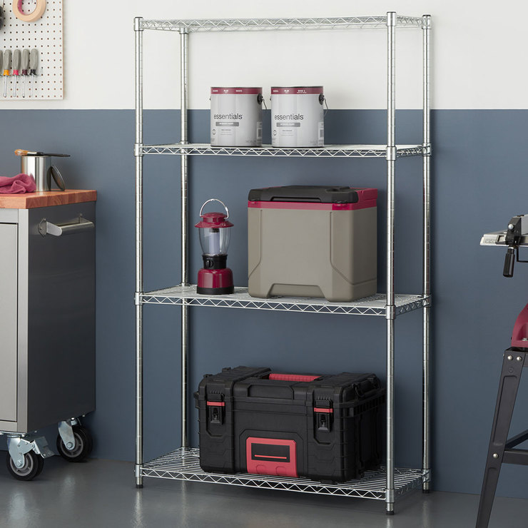 Trinity 36 91cm Ecostorage 4 Tier Chrome Storage Unit Costco Uk Trinity 36 91cm Ecostorage 4 Tier Chrome Storage Unit