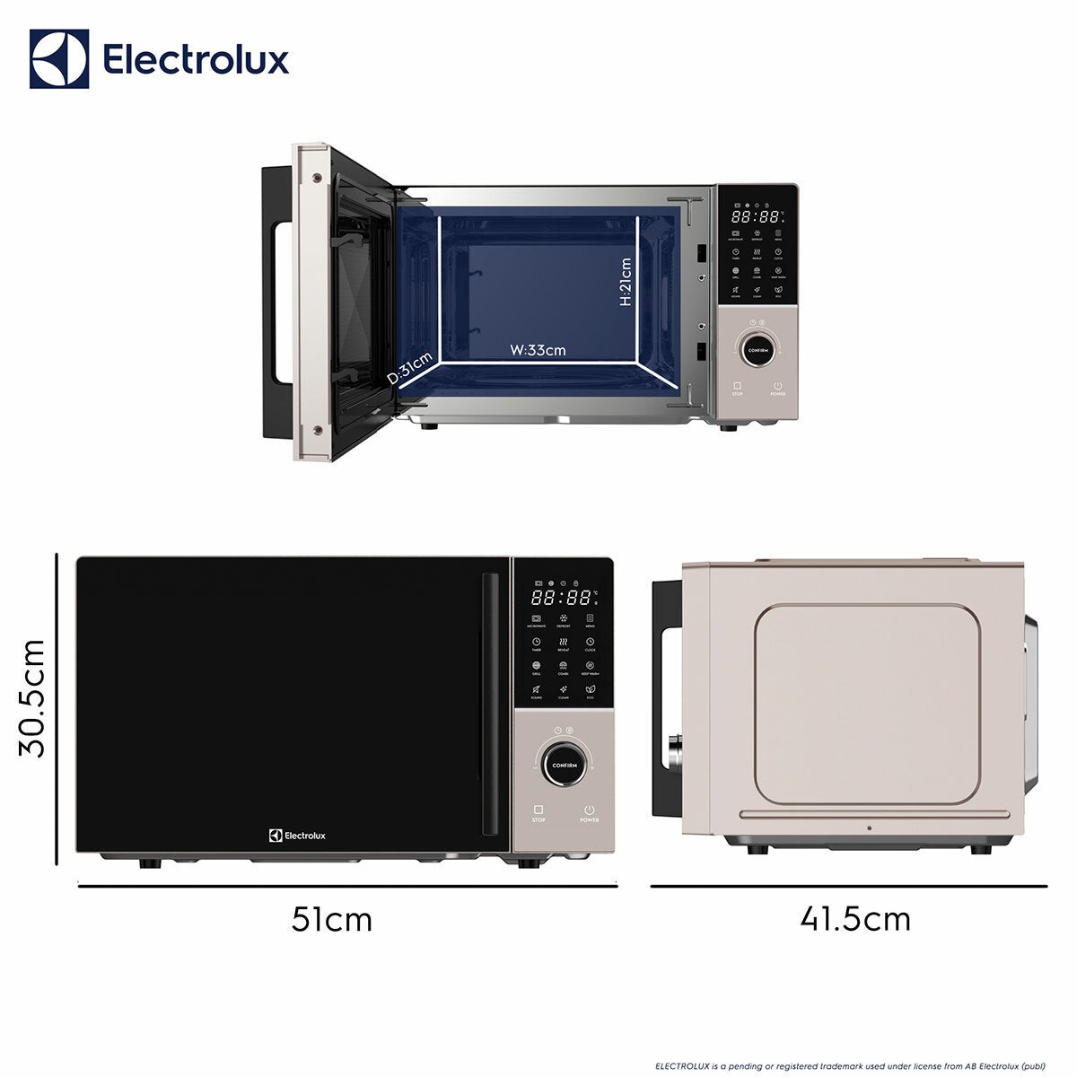 Electrolux SDA2876ELBEI 25L Combination Microwave in Beige Electrolux SDA2876ELBEI 25L Combination Microwave in Beige