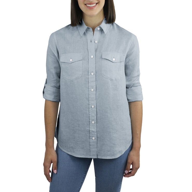 Jachs Ladies Linen Long Sleeve Shirt Jachs Ladies Linen Long Sleeve Shirt