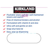 Key Features of Kirkland Signature Flushable Fragrance Free Wipes