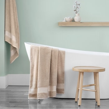 Grandeur 100% Cotton Tan Bath Sheets, 2 Pack