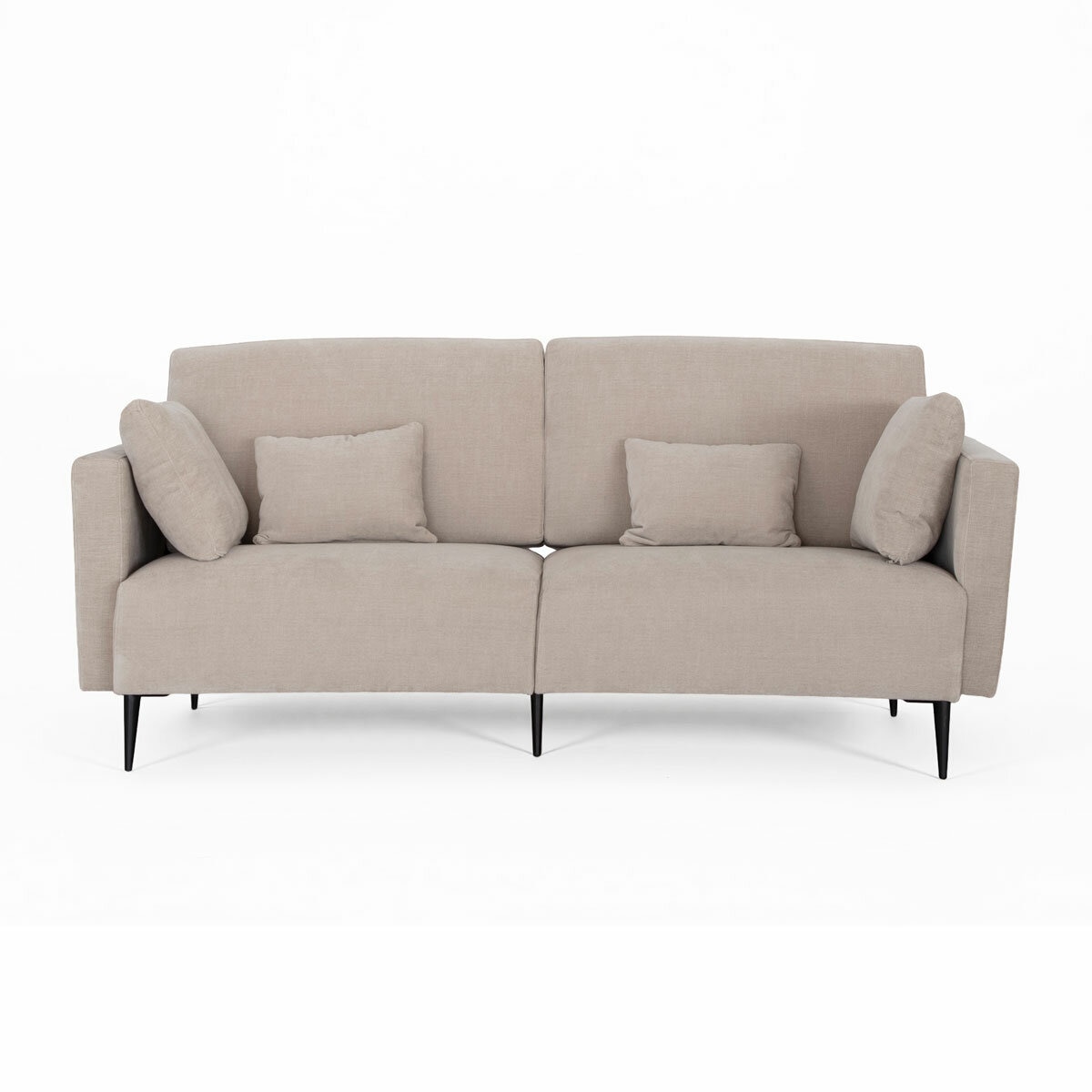 MOONAP Monroe Beige Fabric 3 Seater Sofa