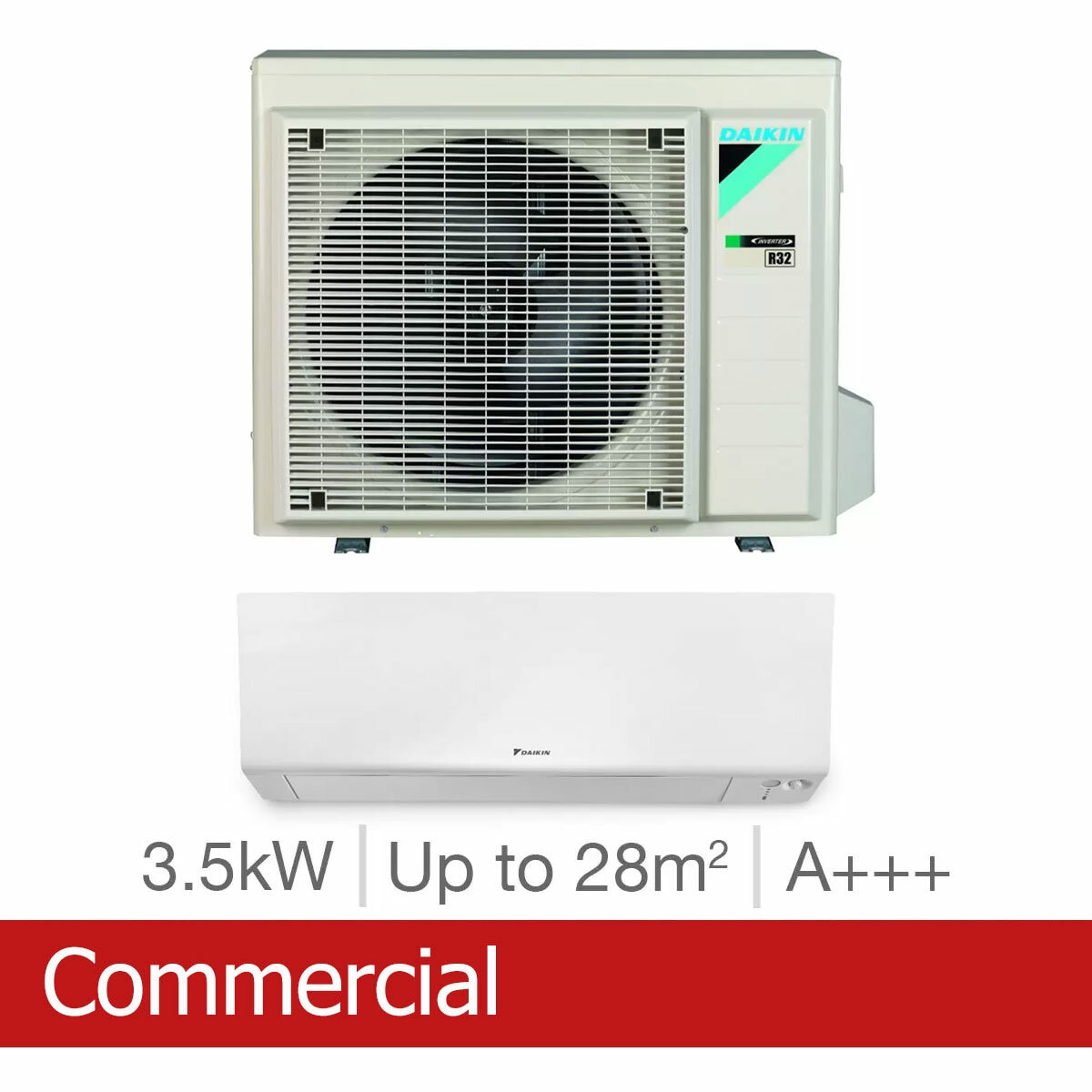 Installed Daikin Perfera 3.5kW Single Split Air Conditioning Unit for Commercial Use