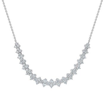 3.00ctw Round Brilliant Cut Diamond Necklace, 14ct White Gold