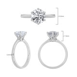 1.00ct Round Brilliant Cut Diamond Solitaire Ring, Platinum