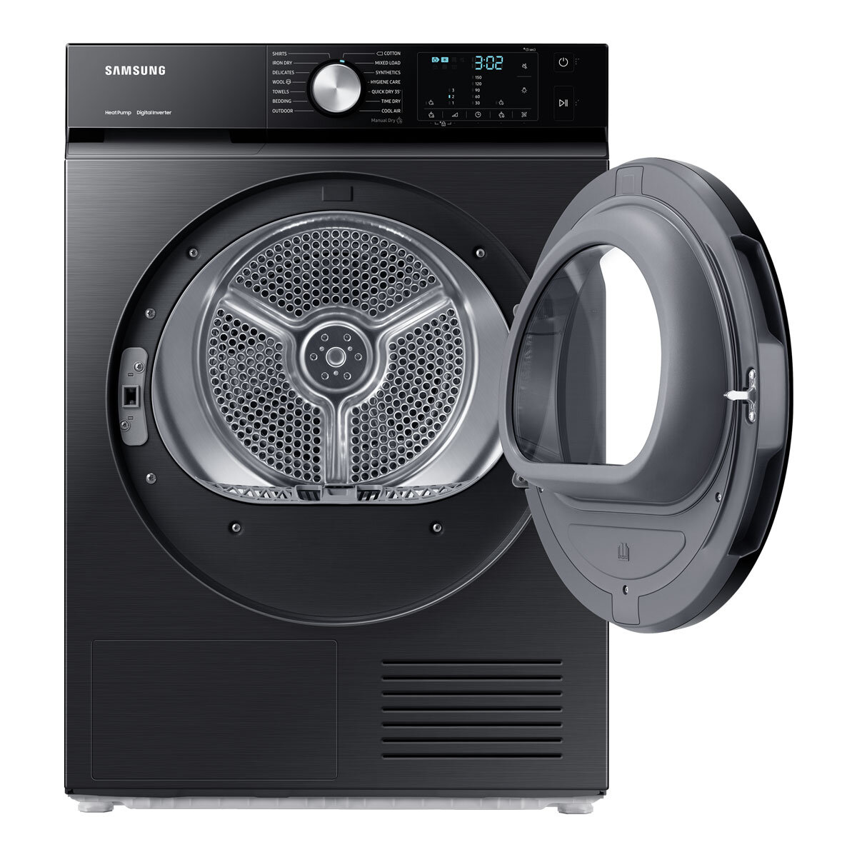 Samsung DV90BBA245ABEU, 9kg, Heat Pump Tumble Dryer, A+++ Rated in Black