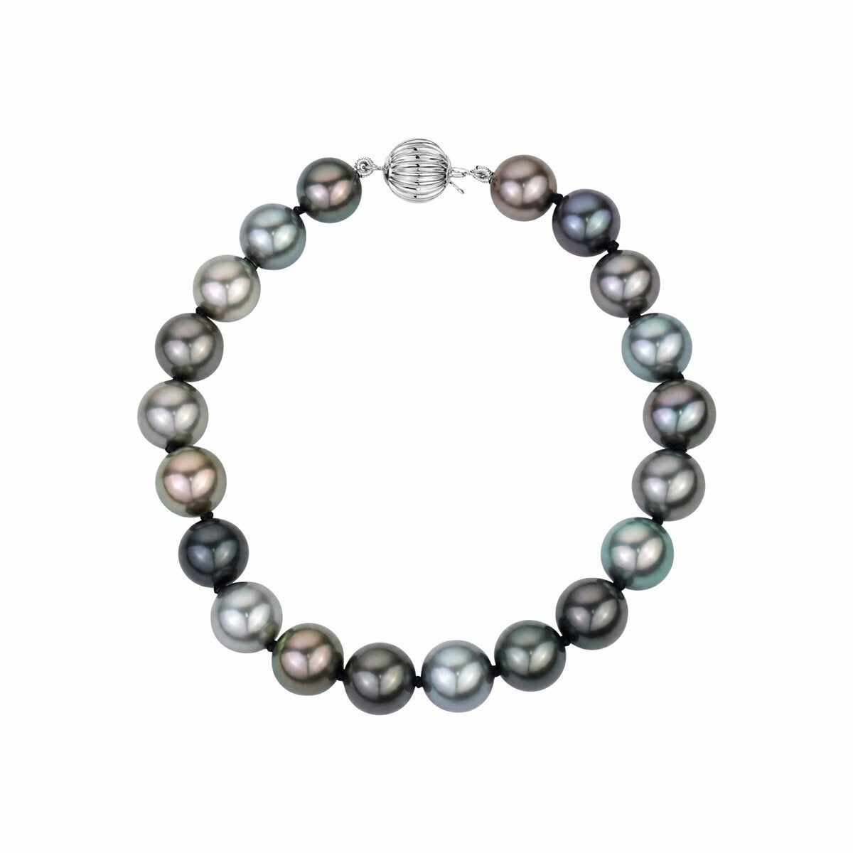 8-9mm Tahitian Pearl Bracelet, 14ct White Gold