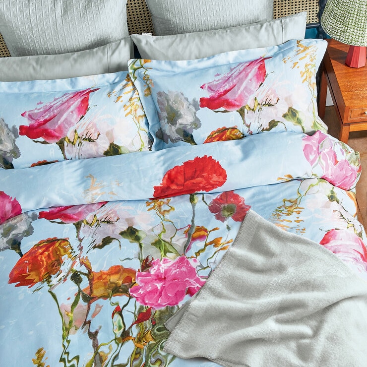 Ted Baker Floating Floral Blue Duvet Cover Set, Double Ted Baker Floating Floral Blue Duvet Cover Set, Double