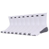 Champion Mens Crew Sock, 8 Pack in White