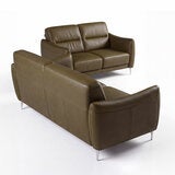 Nicoletti Jupiter Taupe Leather Large 2 Seater Sofa Nicoletti Jupiter Taupe Leather Large 2 Seater Sofa