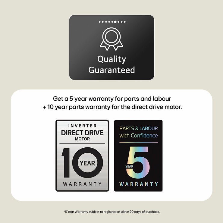LG Series 4, FWY606NCLN1 10/6kg Washer Dryer, E Rated in Black LG Series 4, FWY606NCLN1 10/6kg Washer Dryer, E Rated in Black