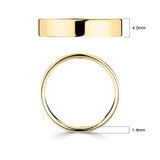 4.0mm Basic Light Court Wedding band. 18ct Yellow Gold