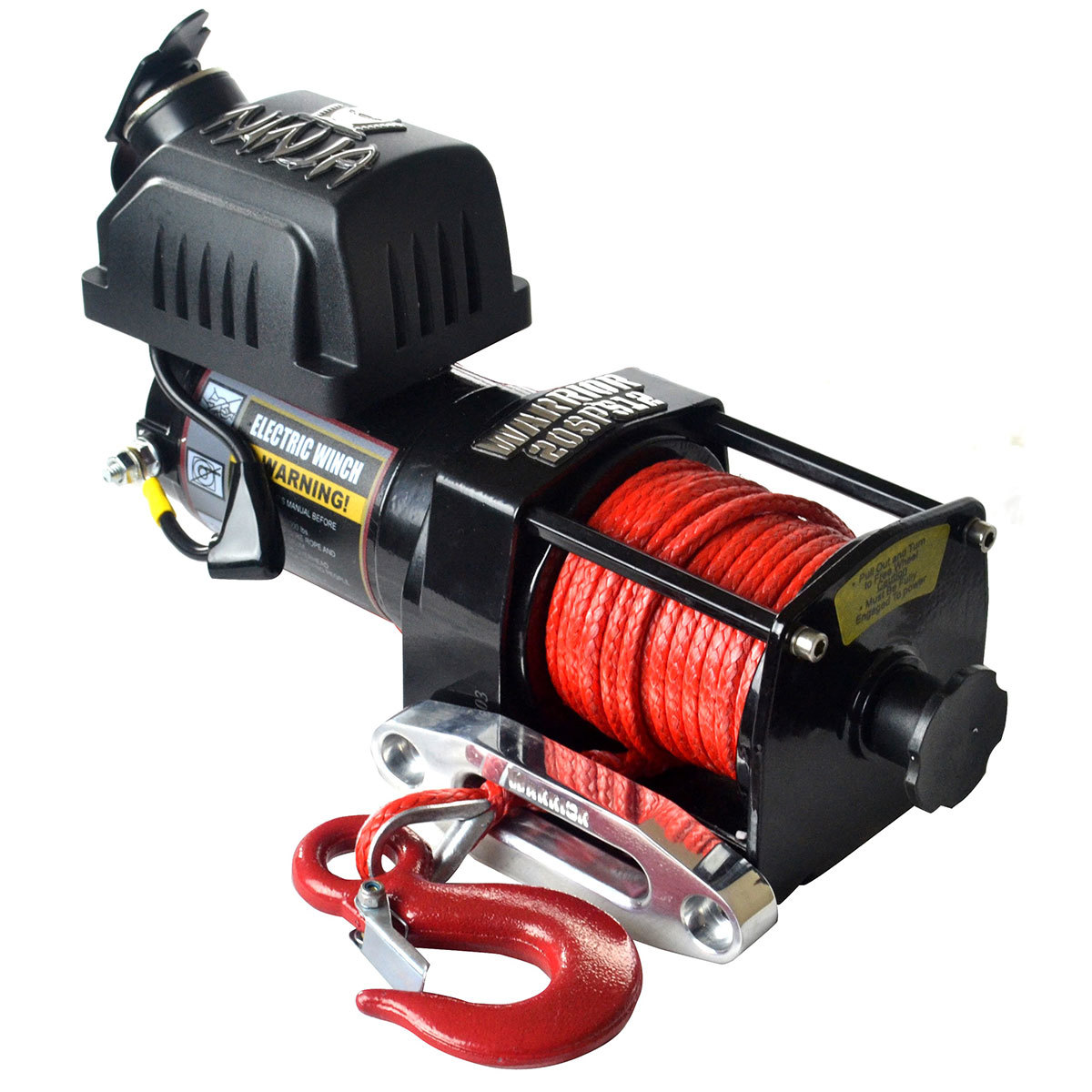 Warrior Ninja 2000 Synthetic Rope Electric Winch - Model 20SPA12